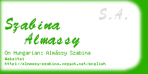 szabina almassy business card