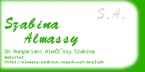 szabina almassy business card